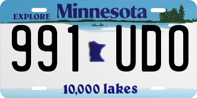 MN license plate 991UDO