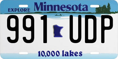 MN license plate 991UDP