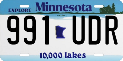 MN license plate 991UDR