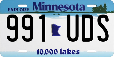 MN license plate 991UDS