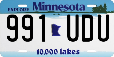 MN license plate 991UDU