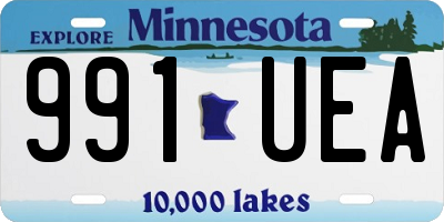 MN license plate 991UEA