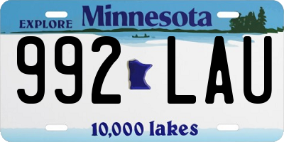 MN license plate 992LAU