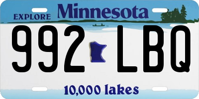 MN license plate 992LBQ