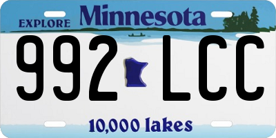 MN license plate 992LCC