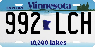 MN license plate 992LCH