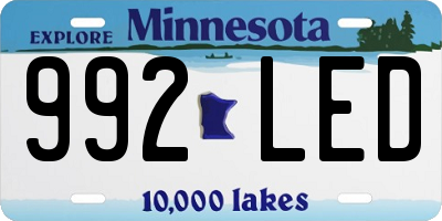 MN license plate 992LED