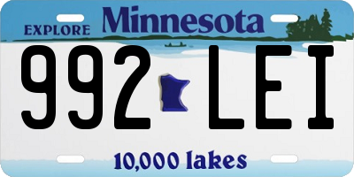 MN license plate 992LEI