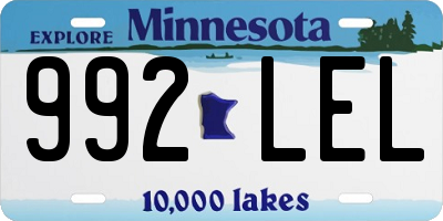 MN license plate 992LEL