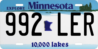 MN license plate 992LER