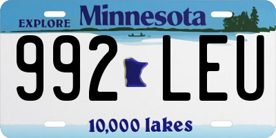 MN license plate 992LEU