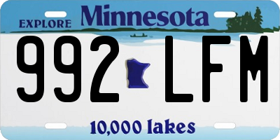 MN license plate 992LFM