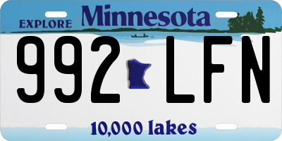 MN license plate 992LFN