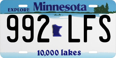 MN license plate 992LFS
