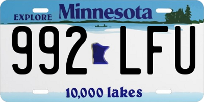 MN license plate 992LFU