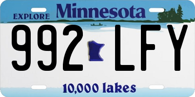 MN license plate 992LFY