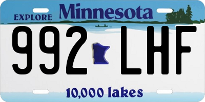 MN license plate 992LHF