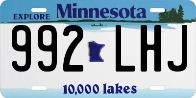 MN license plate 992LHJ