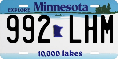 MN license plate 992LHM