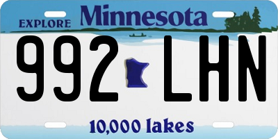 MN license plate 992LHN