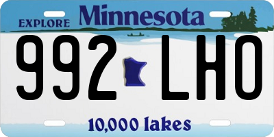 MN license plate 992LHO