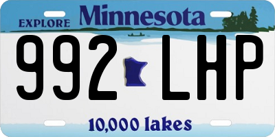 MN license plate 992LHP