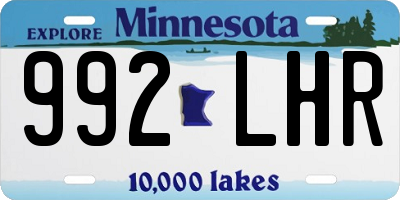 MN license plate 992LHR
