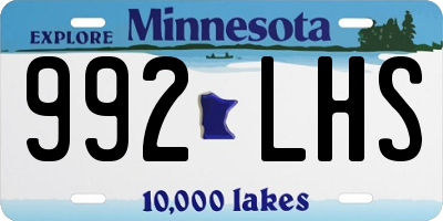 MN license plate 992LHS