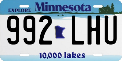MN license plate 992LHU