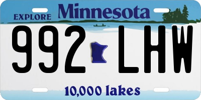 MN license plate 992LHW