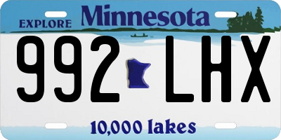 MN license plate 992LHX