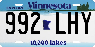 MN license plate 992LHY
