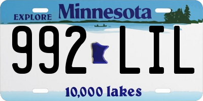 MN license plate 992LIL