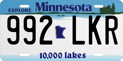 MN license plate 992LKR