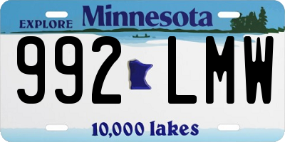 MN license plate 992LMW