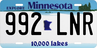MN license plate 992LNR