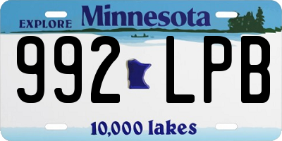 MN license plate 992LPB