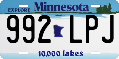 MN license plate 992LPJ