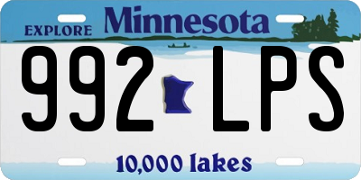 MN license plate 992LPS