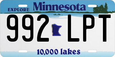 MN license plate 992LPT
