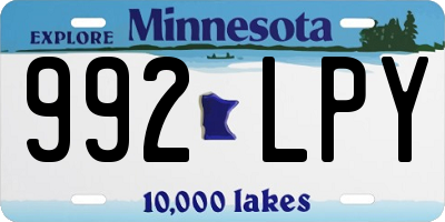 MN license plate 992LPY