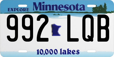 MN license plate 992LQB