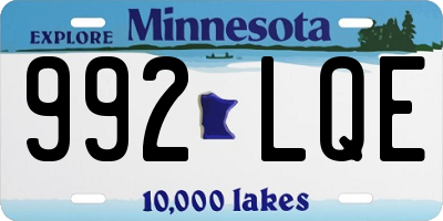 MN license plate 992LQE