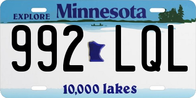MN license plate 992LQL