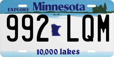 MN license plate 992LQM