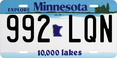MN license plate 992LQN
