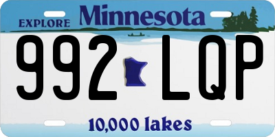 MN license plate 992LQP