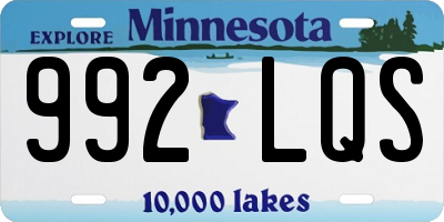MN license plate 992LQS