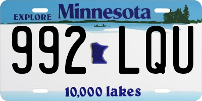 MN license plate 992LQU
