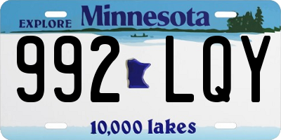 MN license plate 992LQY